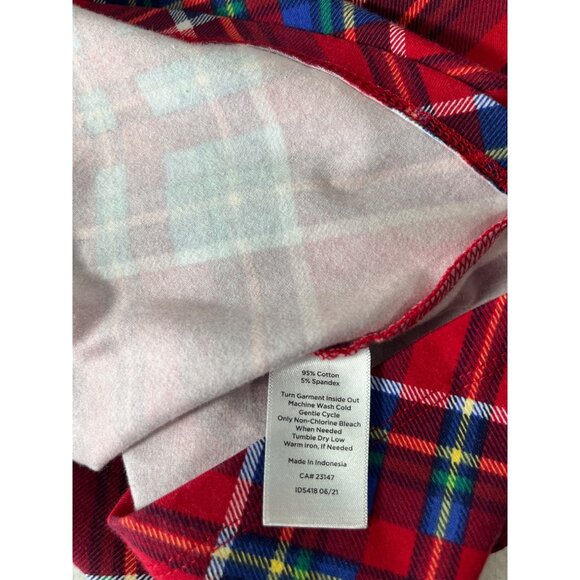 Talbots Tee Long Sleeve Red Plaid Print Cotton Blend TShirt Women’s Petite P - Picture 7 of 7